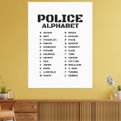 Unentbehrliche Polizei Alphabet A bis Z Leinwanddruck (Insitu (Wohnzimmer))