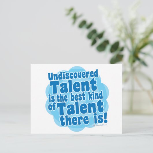 Unentdecktes Talent Postkarte (Stehend Vorderseite)
