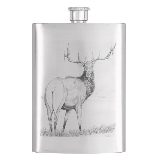 Unentscheidung ~ klassische Flasche Flachmann (Vorderseite)