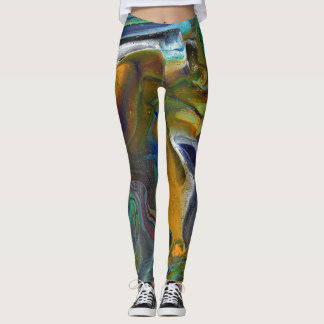 Unentschiedene 3 Bunte Abstrakte Leggings