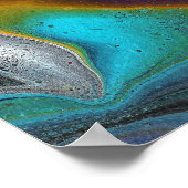 Unentschlossene 2 Psychedelic Abstrakt Art Print Poster (Ecke)