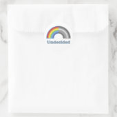 Unentschlossener Regenbogen Runder Aufkleber (Tasche)