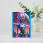 Unentschlossener Retro-Futurismus - Ken Gage Art Postkarte (Stehend Vorderseite)