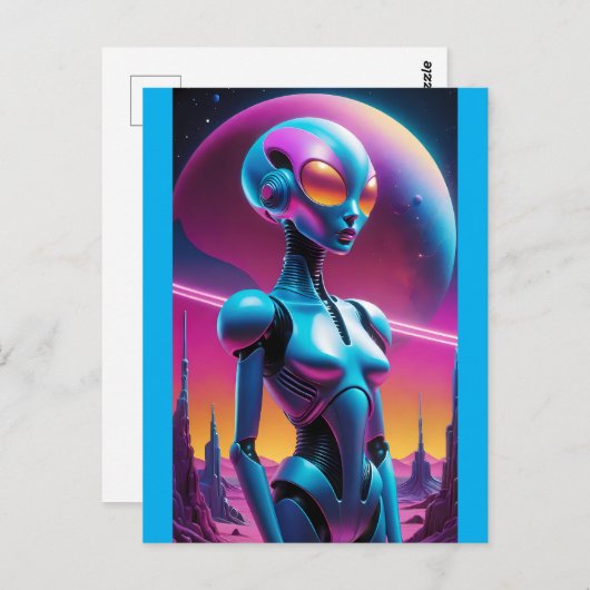 Unentschlossener Retro-Futurismus - Ken Gage Art Postkarte (Vorne/Hinten)