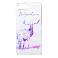 Unentschlossenheit (zeichnend Elch/lila)