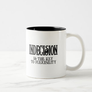 Unentschlossenheit Zweifarbige Tasse