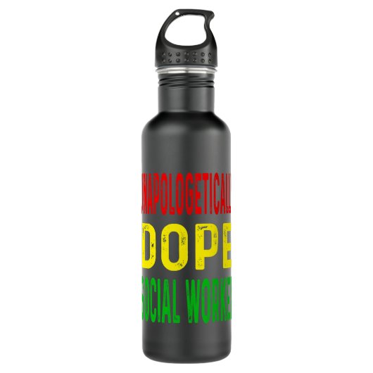 Unentschuldbar dope Social Worker Black History Edelstahlflasche (Vorderseite)