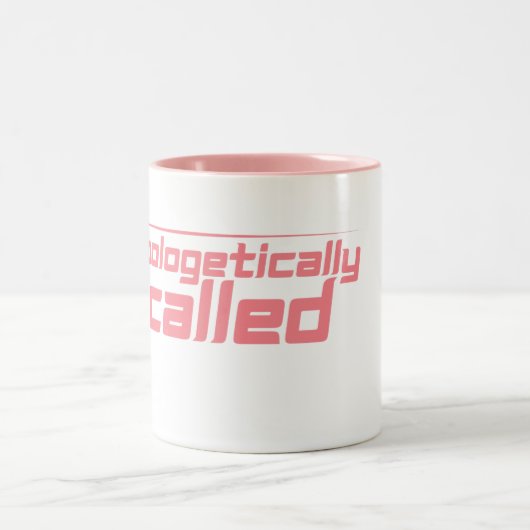 Unentschuldbar genannte Kaffee-Tasse Zweifarbige Tasse (Mittel)