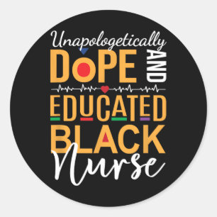 Unentschuldbar Medikamente und erziehende schwarze Runder Aufkleber