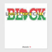 unentschuldbar schwarz aufkleber (Blatt)