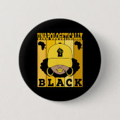 Unentschuldbar schwarz-jüdisch-afrikanischer Ameri Button (Vorderseite)