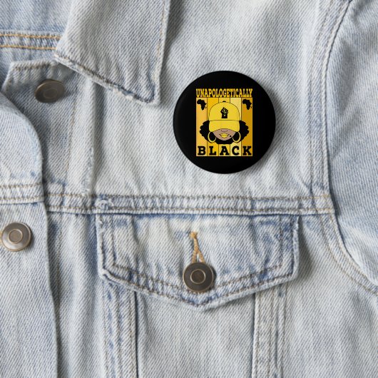 Unentschuldbar schwarz-jüdisch-afrikanischer Ameri Button (Beispiel)