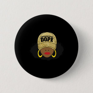 Unentschuldbar schwarze Afro schwarze Frau Button