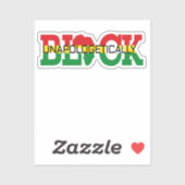 Unentschuldbar schwarzer Sticker (Blatt)