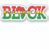 Unentschuldbar schwarzer Sticker (Vorderseite)