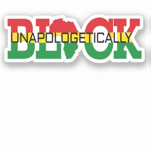 Unentschuldbar schwarzer Sticker (Vorderseite)