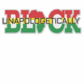 Unentschuldbar schwarzer Sticker (Vorderseite)