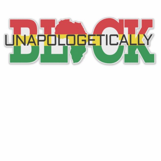 Unentschuldbar schwarzer Sticker (Vorderseite)