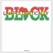 Unentschuldbar schwarzer Sticker (Blatt)