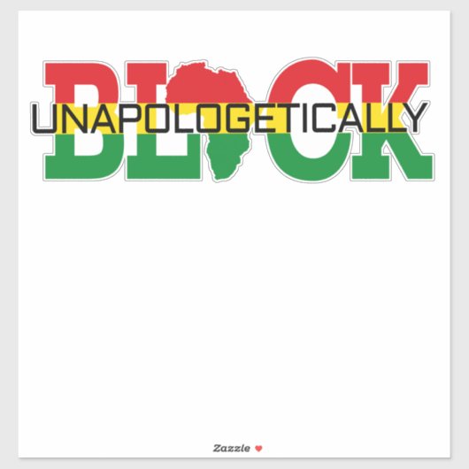 Unentschuldbar schwarzer Sticker (Blatt)