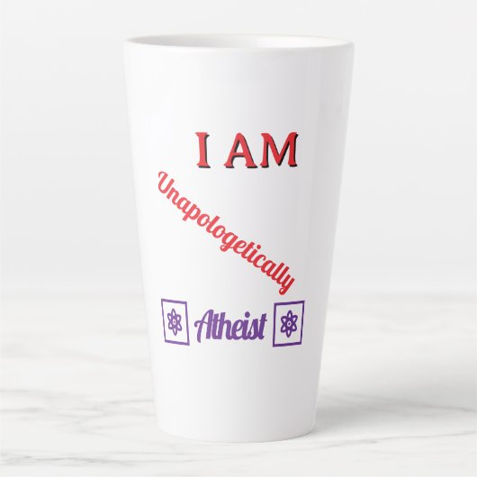 Unerbittlich Atheistisch Milchtasse (Vorderseite)