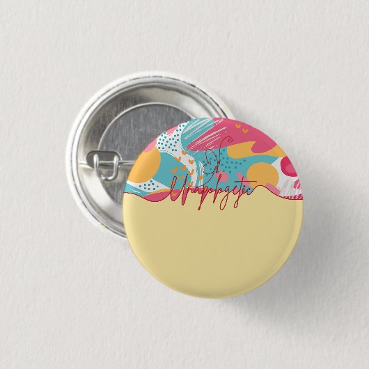 Unerbittliche, kühne, weibliche Aussage Button (Vorne & Hinten)