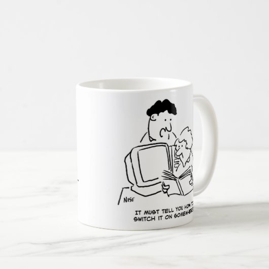 Unerfahrene Computerbenutzer Kaffeetasse (VorderseiteRechts)