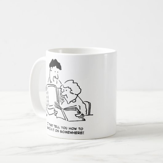 Unerfahrene Computerbenutzer Kaffeetasse (Vorderseite Links)