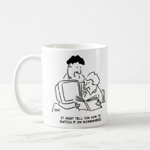 Unerfahrene Computerbenutzer Kaffeetasse