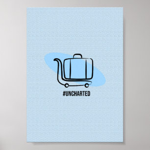 Unerforschter Gepäckwagen - Minimalistischer Flugh Poster