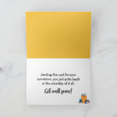 Unerfreuliche Katze, die auf der Toilette sitzt, e Karte (Innenseite)