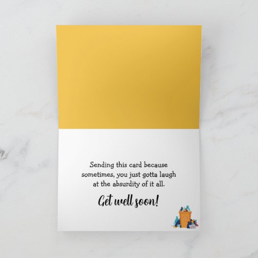 Unerfreuliche Katze, die auf der Toilette sitzt, e Karte (Innenseite)