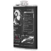 Unerkannt - Techno-Brutalist Streetwear Design Flachmann (Links)