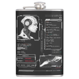 Unerkannt - Techno-Brutalist Streetwear Design Flachmann