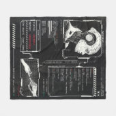 Unerkannt - Techno-Brutalist Streetwear Design Fleecedecke (Vorderseite (Horizontal))