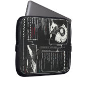 Unerkannt - Techno-Brutalist Streetwear Design Laptopschutzhülle (Vorne Rechts)