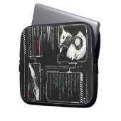 Unerkannt - Techno-Brutalist Streetwear Design Laptopschutzhülle (Vorderseite Links)