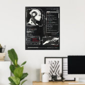 Unerkannt - Techno-Brutalist Streetwear Design Poster (Heimbüro)