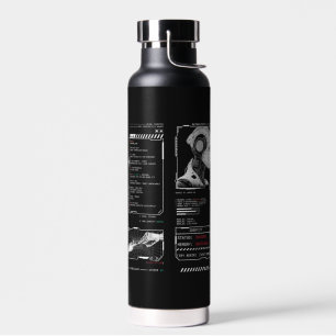 Unerkannt - Techno-Brutalist Streetwear Design Trinkflasche