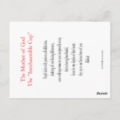 Unerschöpfliche Pokalkarte Postkarte (Rückseite)