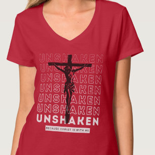 Unerschütterlich - Christentum Beten Gläubige Rot T-Shirt