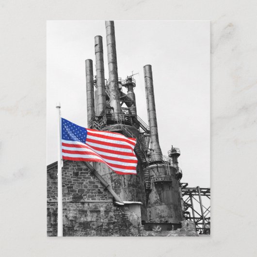 Unerschütterliche Flagge Postkarte (Vorderseite)