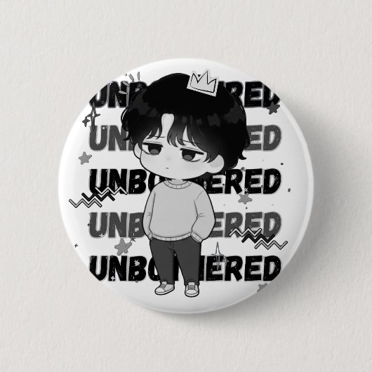 Unerschütterliche Krone Relatable Chibi Grafik Ill Button (Vorderseite)