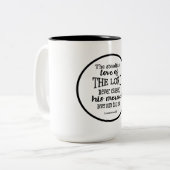 Unerschütterliche Liebe des Gottes, Wehklage-3:22 Zweifarbige Tasse (Vorderseite Links)