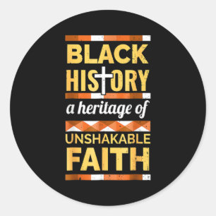 Unerschütterlicher Glaube Black History Month Blm Runder Aufkleber