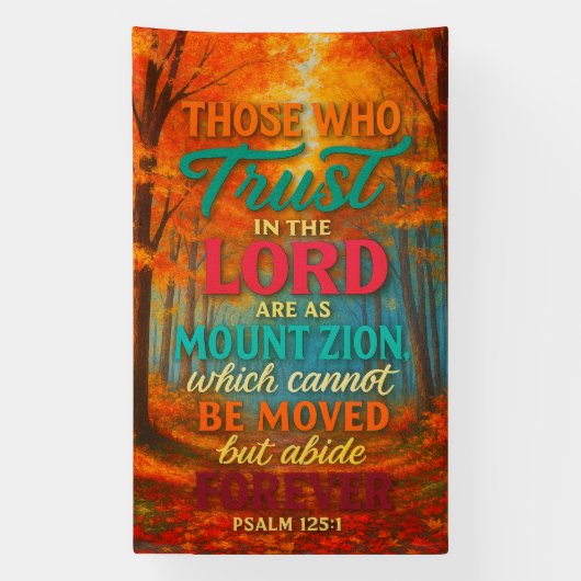 Unerschütterlicher Glaube im Herbstlicht | Psalm 1 Banner (Vertikal)