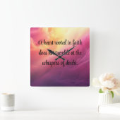 Unerschütterlicher Glaube Quadratische Wanduhr (Zuhause)