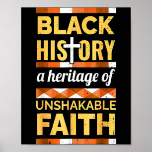 Unerschütterlicher Glaube Schwarze Geschichte Mona Poster