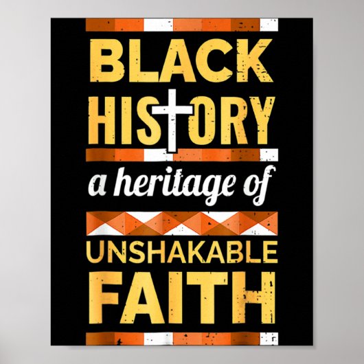 Unerschütterlicher Glaube Schwarze Geschichte Mona Poster (Vorne)