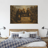Unerschüttert. Unbewegt. Ungebrochen. — Gaza tägli Leinwanddruck (Insitu (Schlafzimmer))